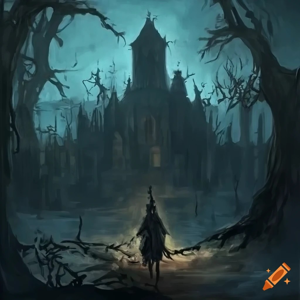 Dark fantasy painting inspired by bloodborne on Craiyon