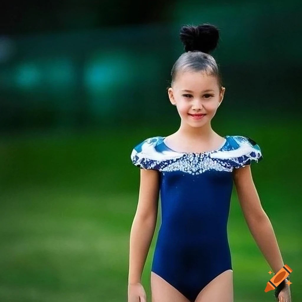 Young gymnast showcasing skills on Craiyon