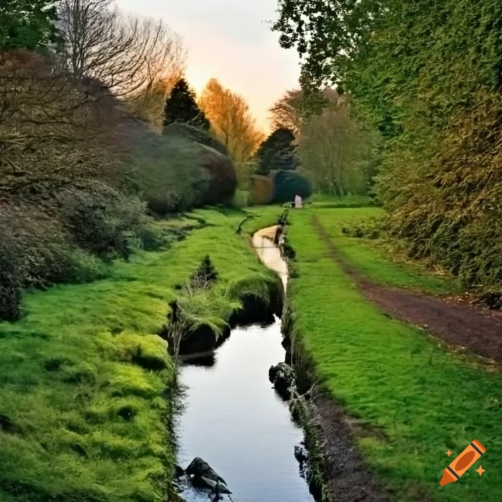 Sunset in knighton park, leicester, england