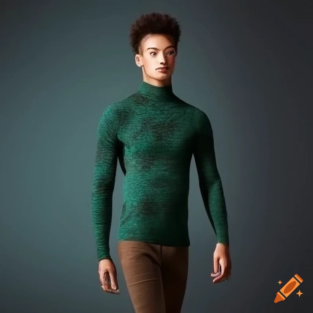 Merino wool base layer with mountain and forest patterns