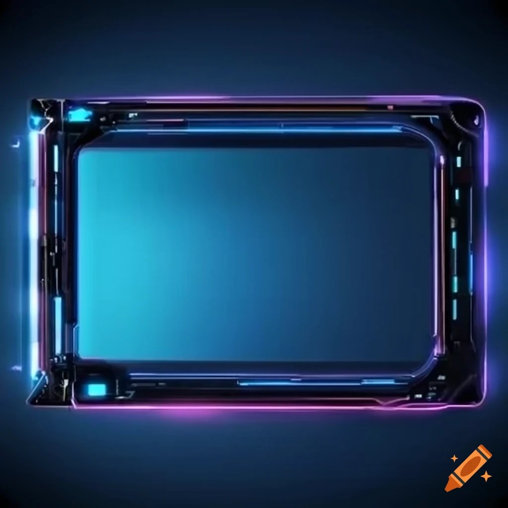 Futuristic tech frame on Craiyon