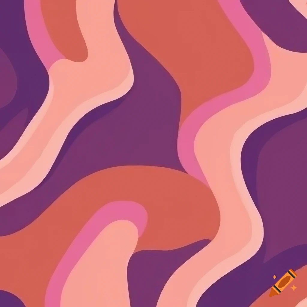 Abstract mid century modern art in pink and purple on Craiyon