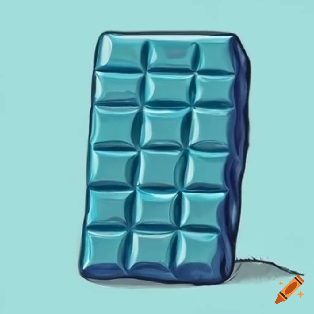 Colorful gems chocolate bar with sea blue color