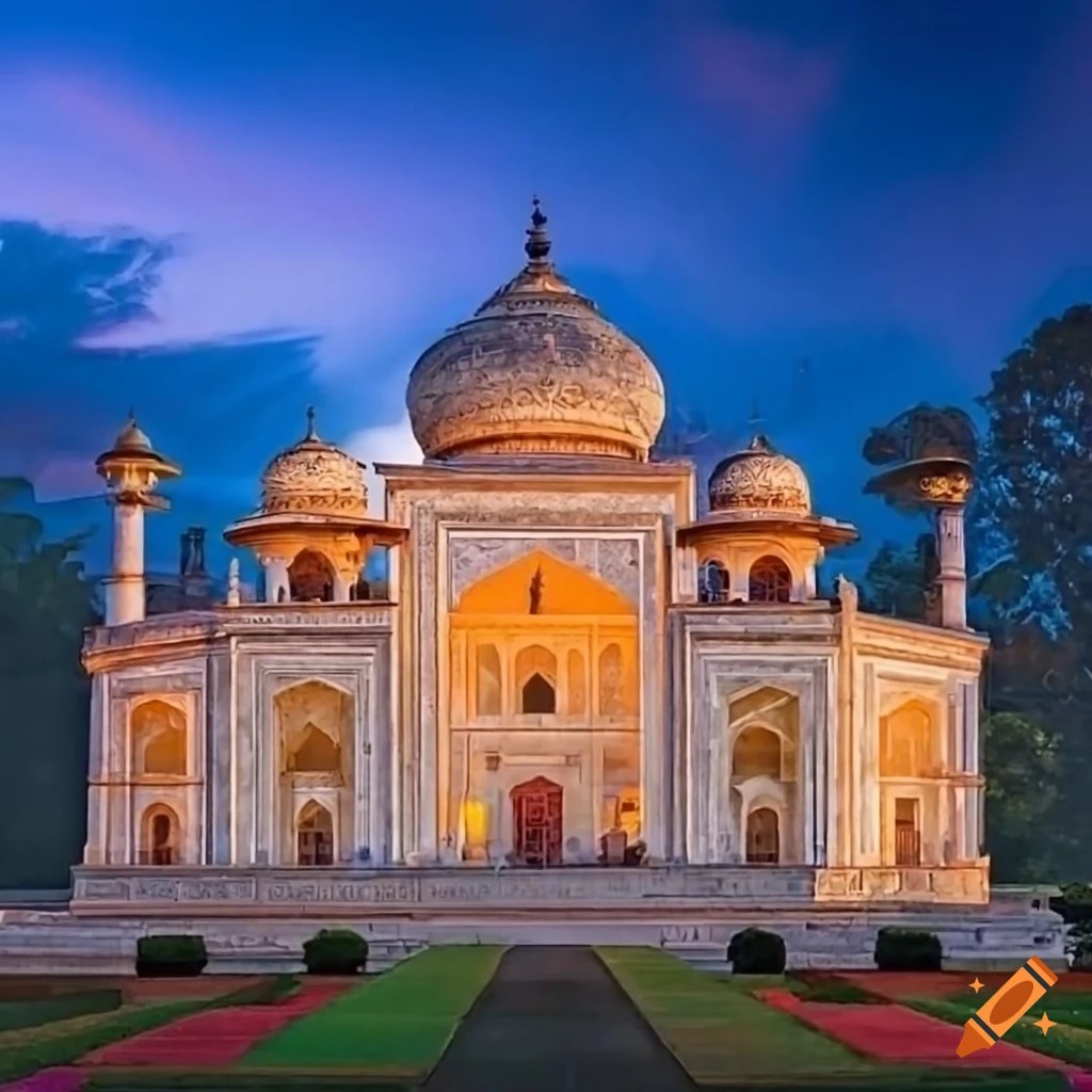 Frontal view of mughal mahal white house whitemarsh lynnewood