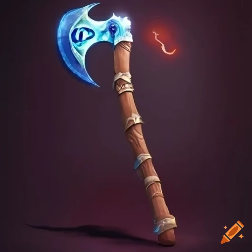Stylish mythical axe on Craiyon