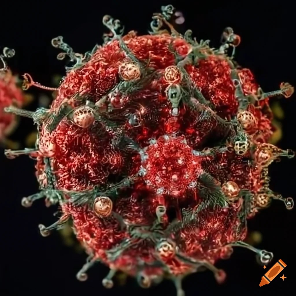 Covid19 virus as a christmas tree ornament on Craiyon