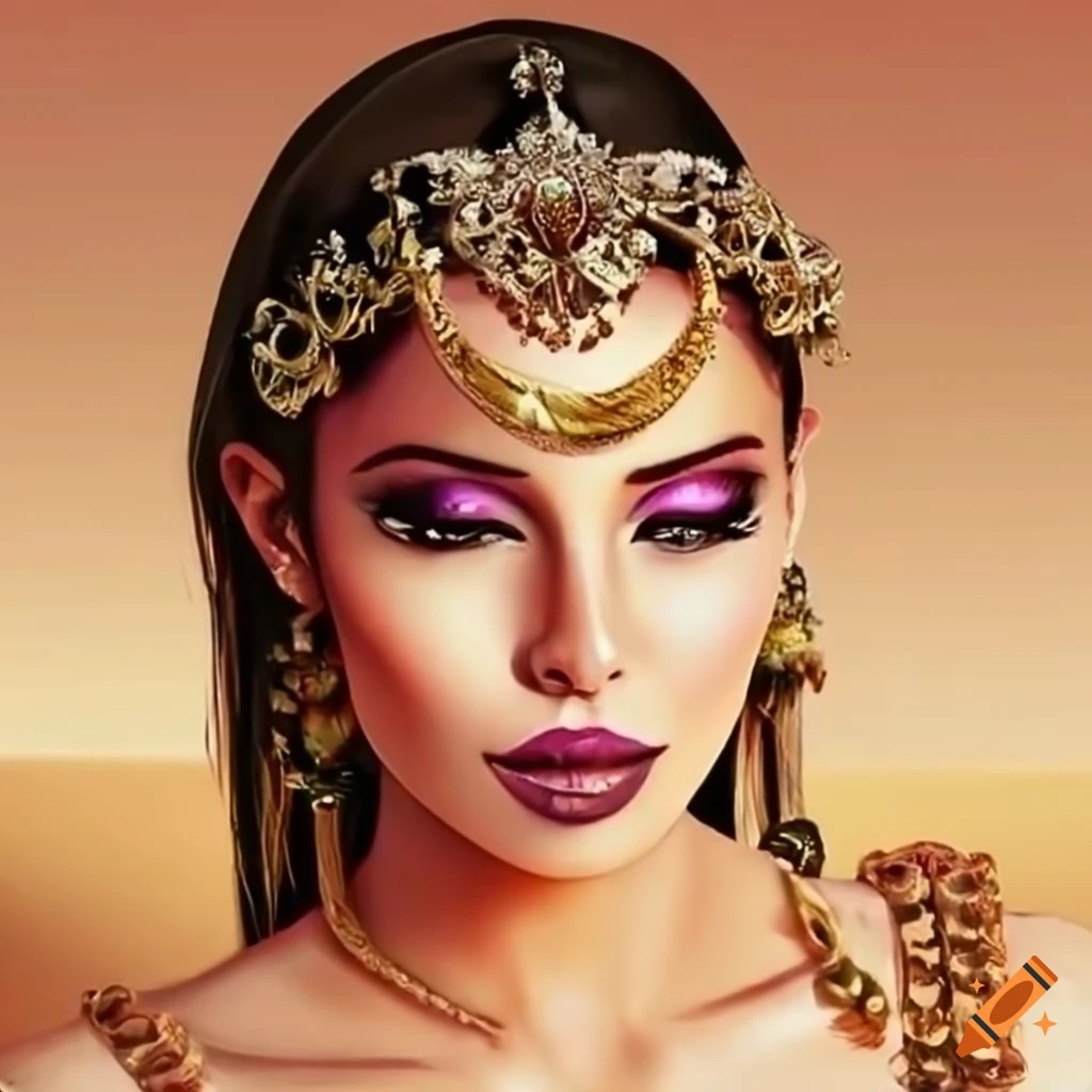 Portrait of catherine zeta jones as scheherazade in moorish garb on Craiyon