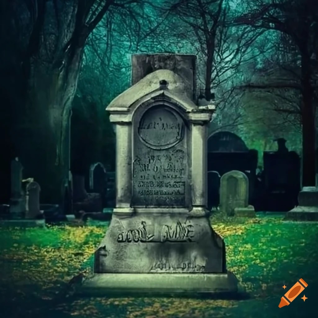 Gravestone with the word kodak written on it on Craiyon