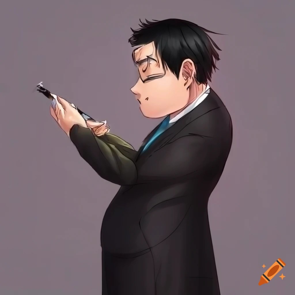 Anime portrait of a confident chinese lawyer in court