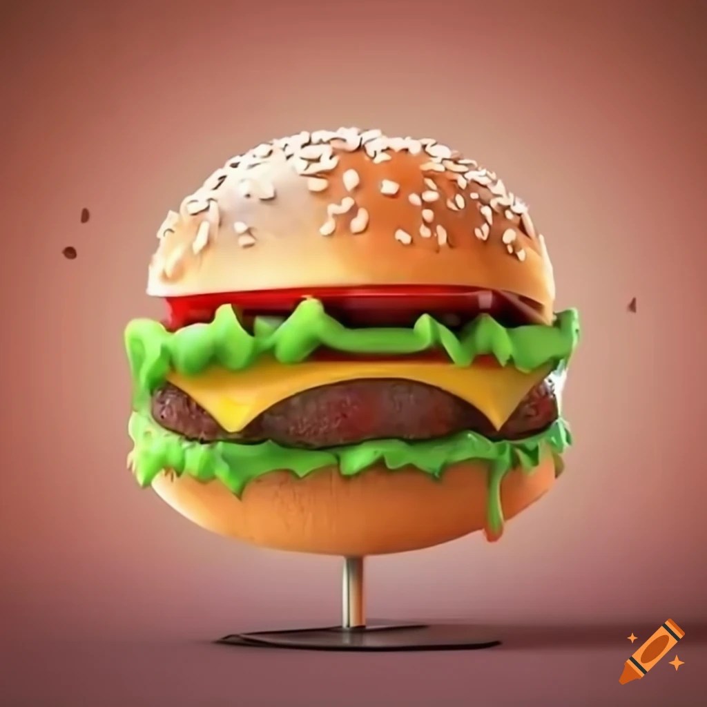 Juicy burger with exploding juices