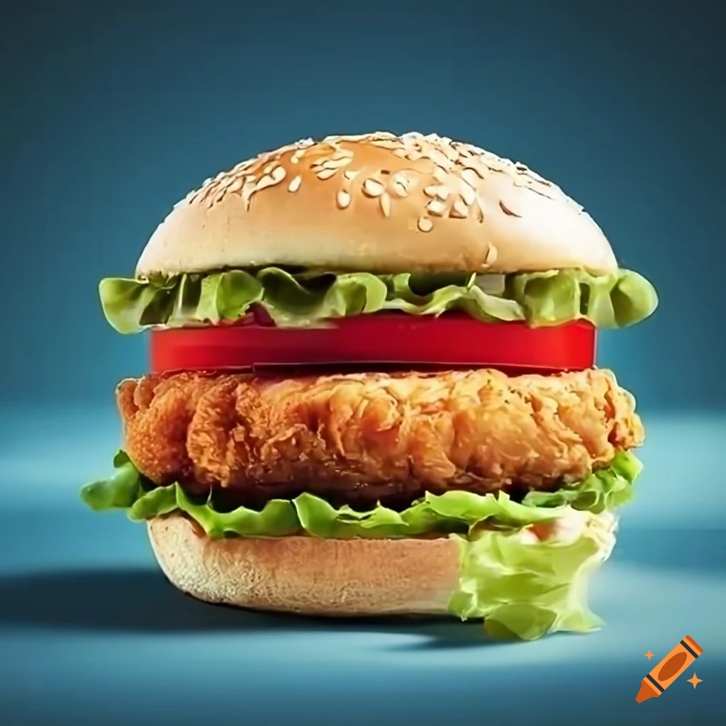 Delicious chicken burger