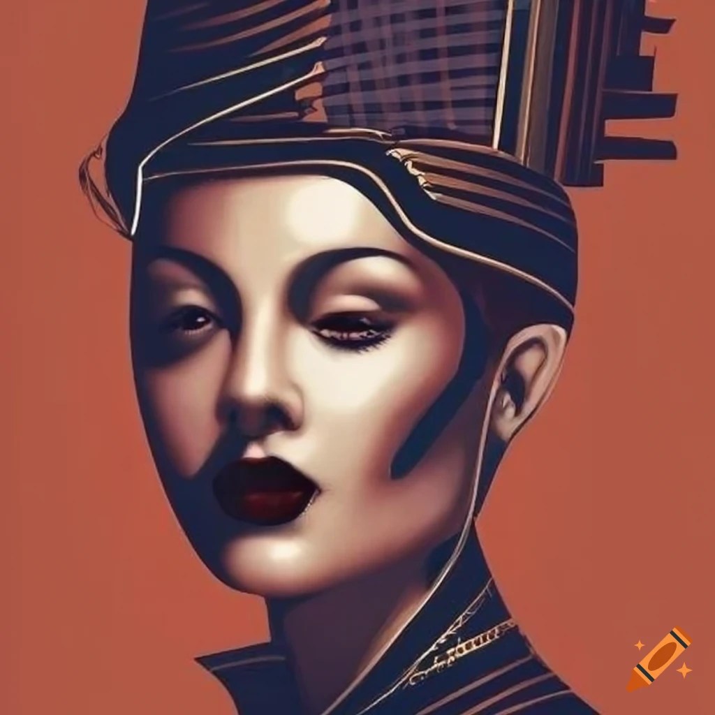 Art deco style advertising poster