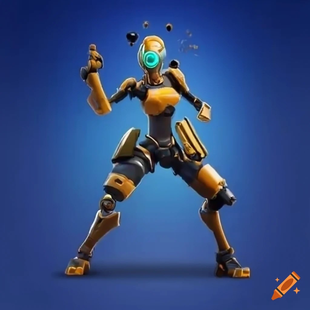 Robot fortnite skin character on Craiyon