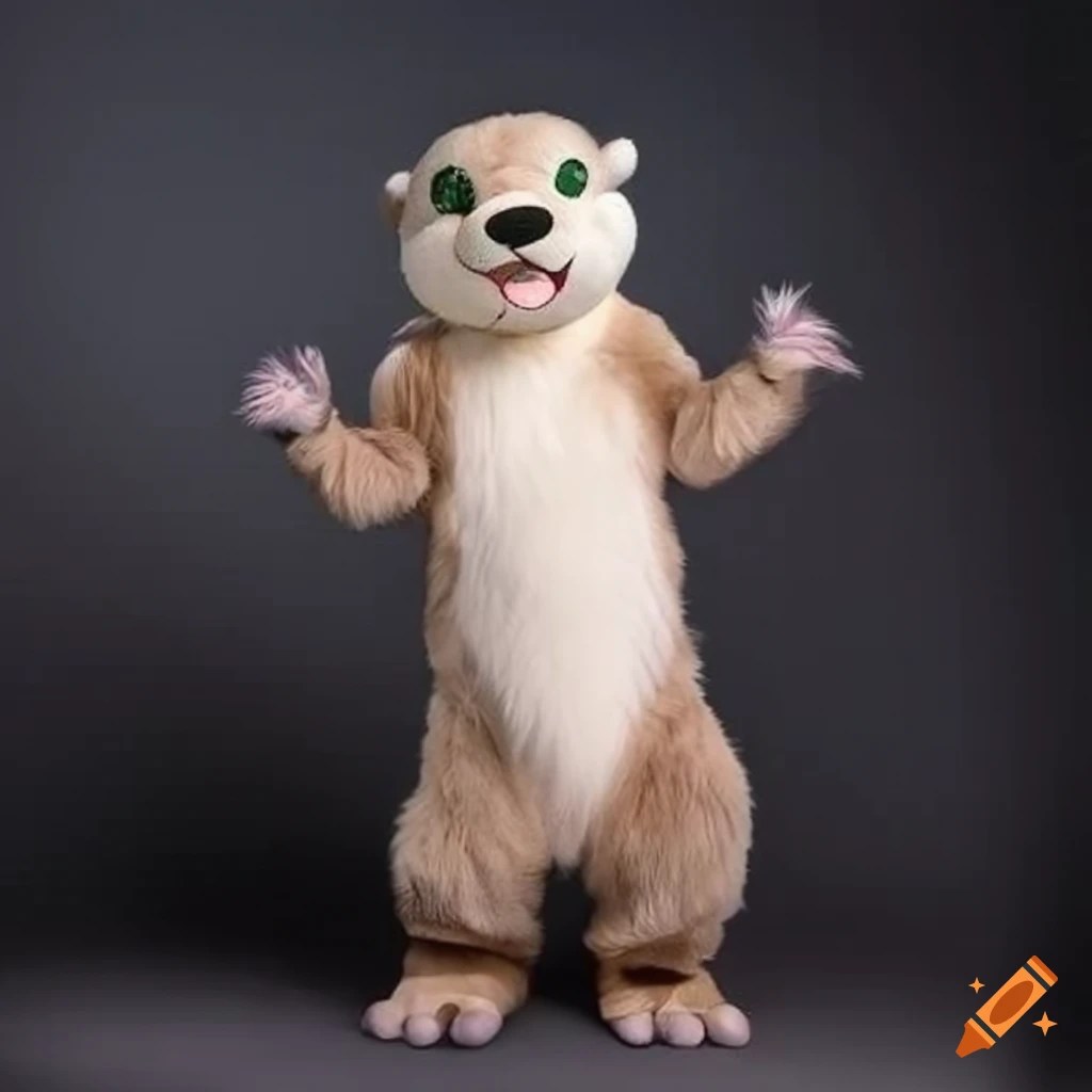 Baby in a cute otter mascot costume on Craiyon