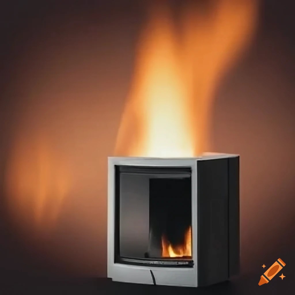 Flame from a pellet stove on Craiyon