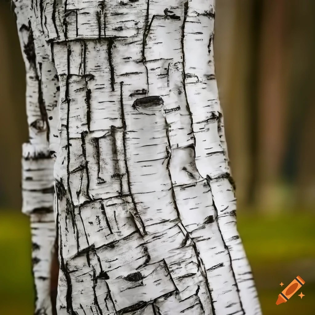 White birch tree texture on Craiyon