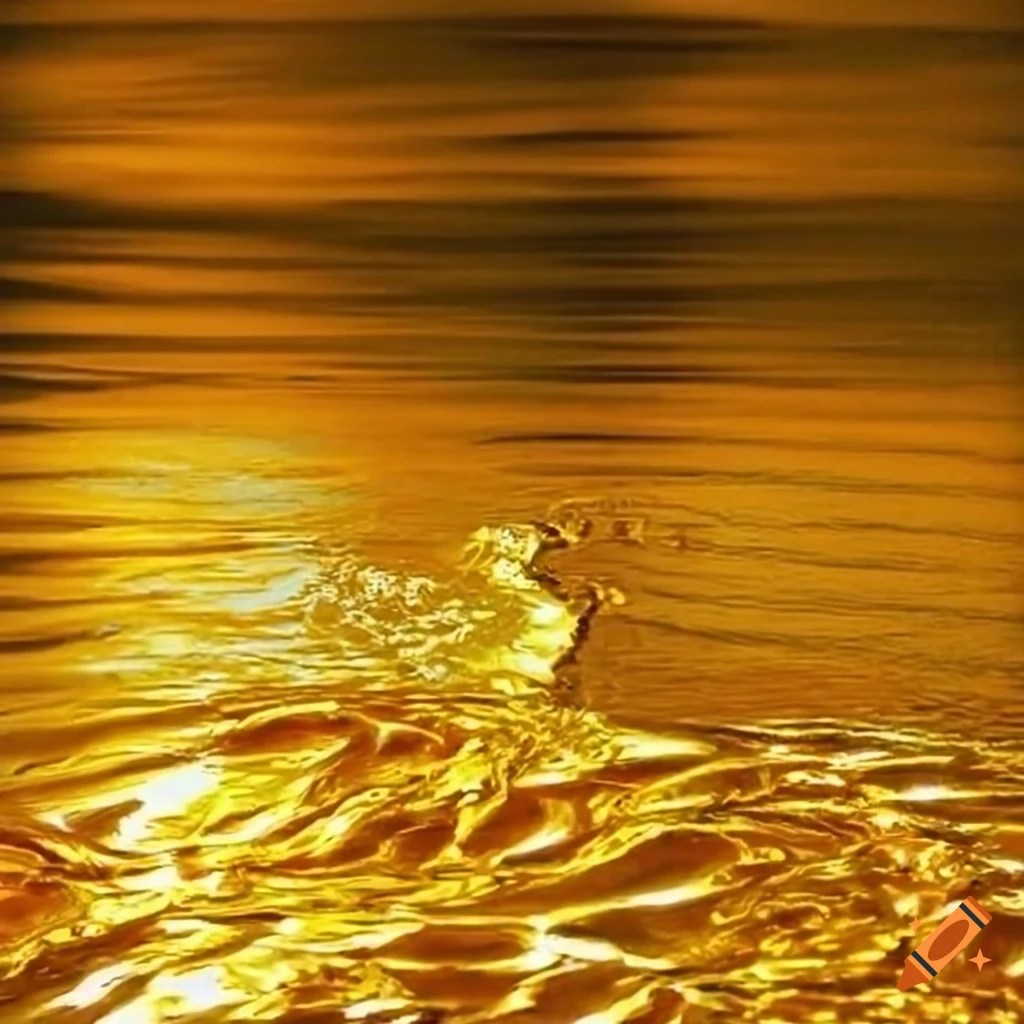 Lake made of liquid gold on Craiyon