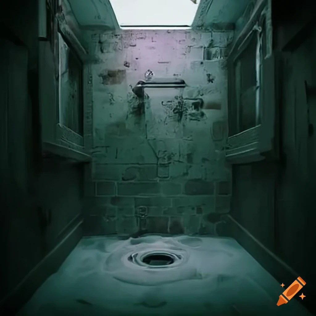 Endless horror bathroom scene on Craiyon