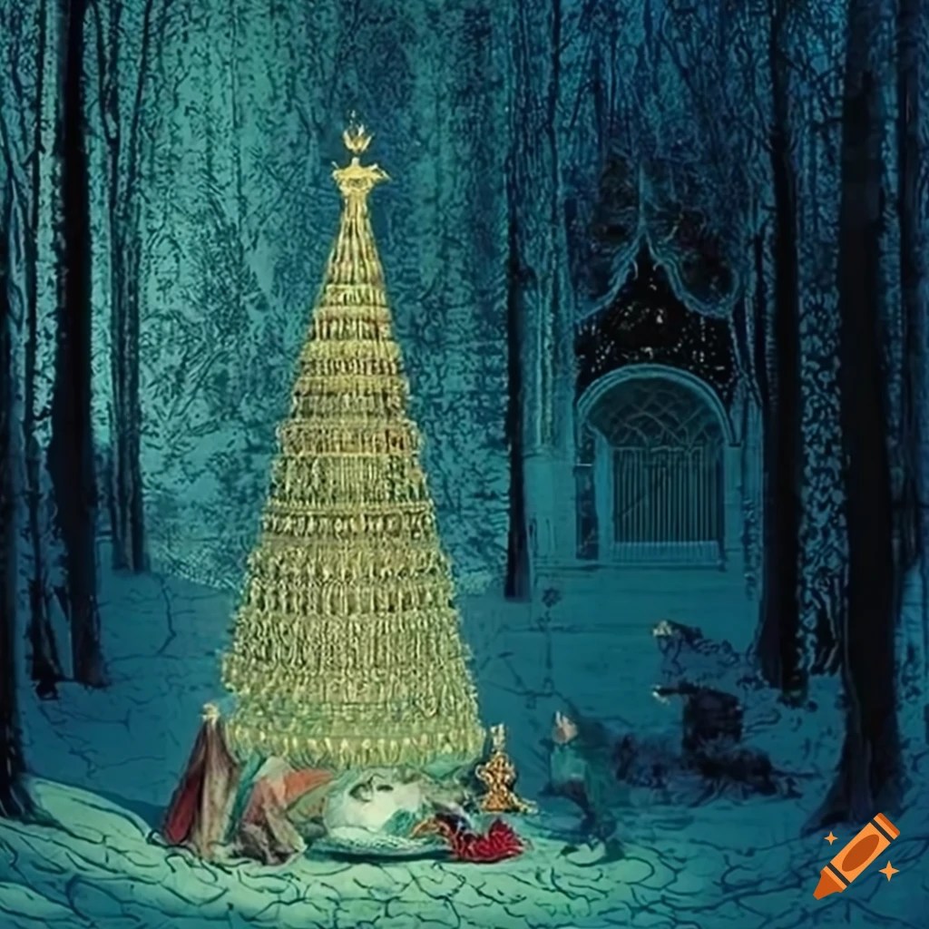 Intricate illustration of an islamic woman in a full burka decorating a