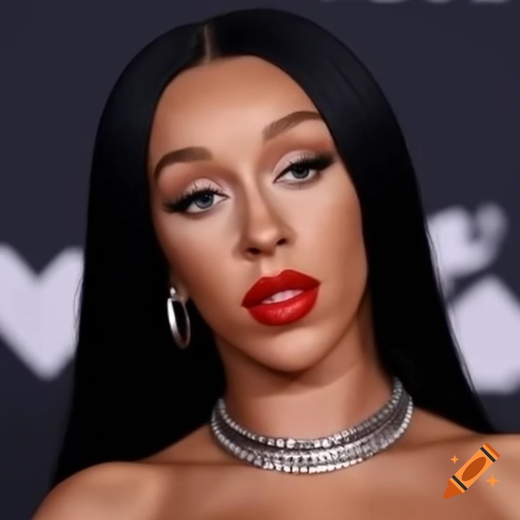 Doja cat performing on stage on Craiyon
