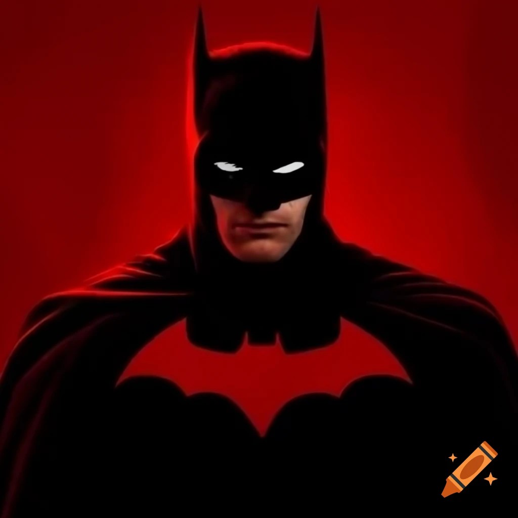 Red Batman character illustration on Craiyon