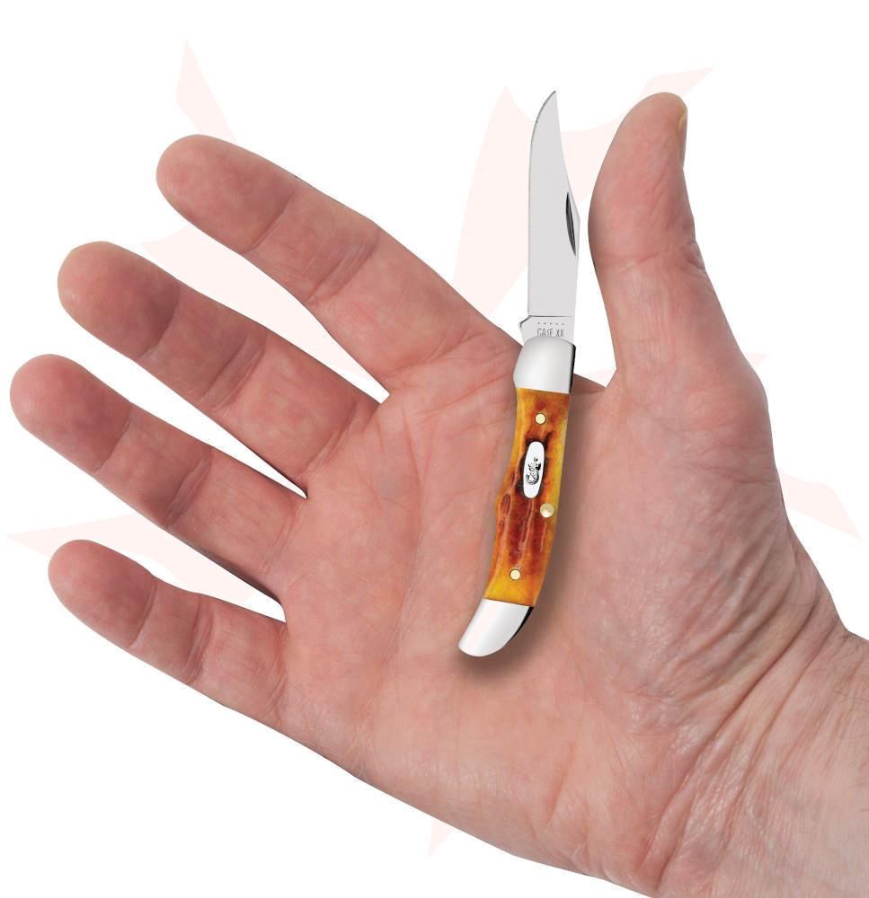 Case Pocket Worn Harvest Orange Bone Pocket Hunter 2.75