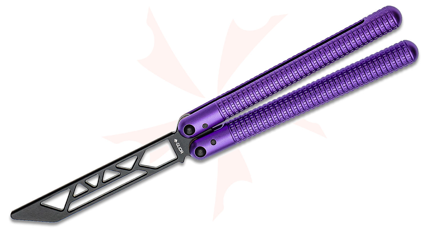 Glidr Sahara Dragon Purple Balisong Butterfly Trainer 4.84