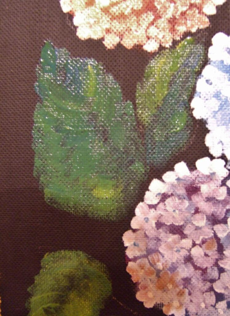 рисуем гортензию маслом