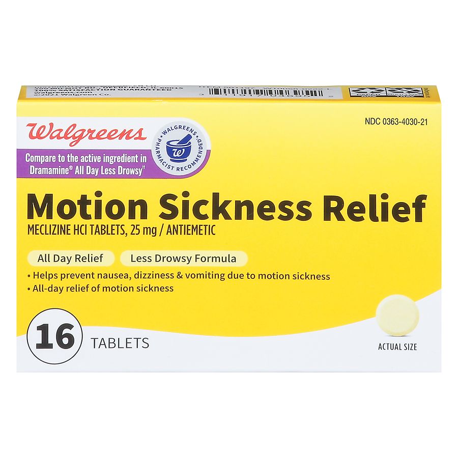 Walgreens Motion Sickness Relief Tablets Walgreens