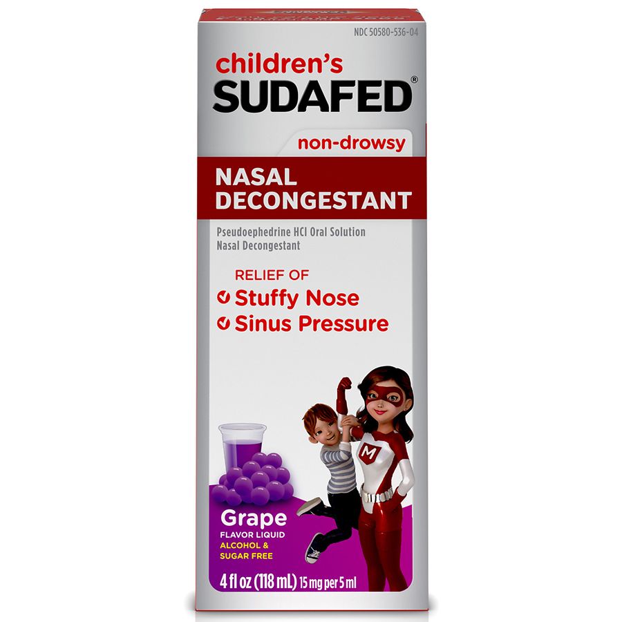 Sudafed NonDrowsy Nasal Decongestant Grape Walgreens