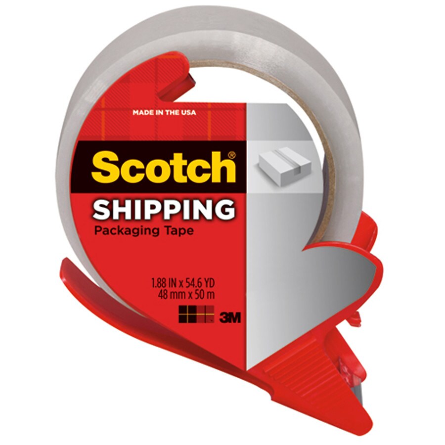 Scotch Shipping Packaging Tape with Dispenser, 1.88 in. x 84.2 yd