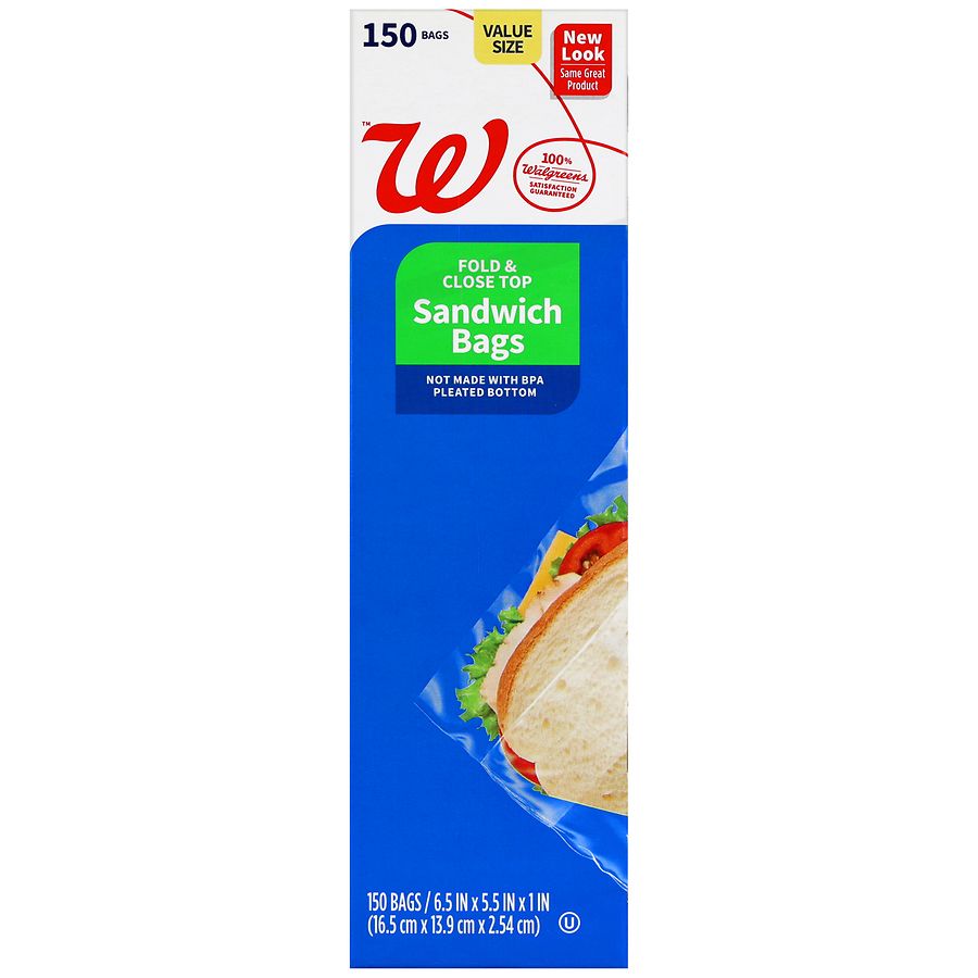 Complete Home Fold & Close Sandwich Bags Walgreens
