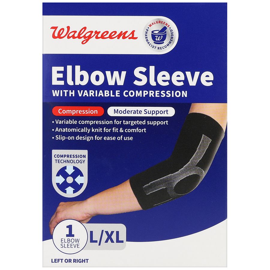 Walgreens Elbow Sleeve with Variable Compression + Moderate Support