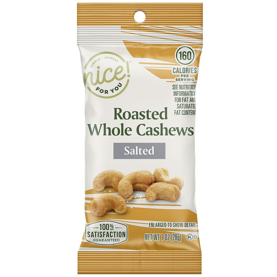 Nice! Roasted Whole Cashews Salted Walgreens