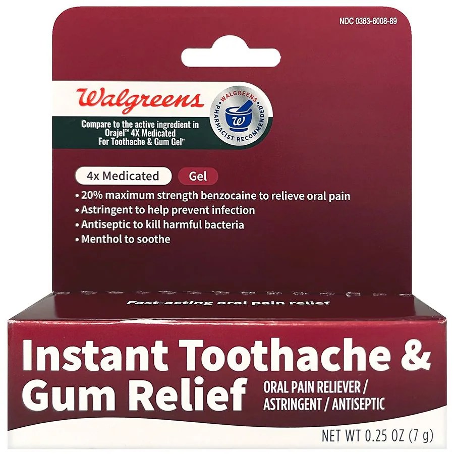 Walgreens Instant Oral Pain Relief Gel 7 g Walgreens