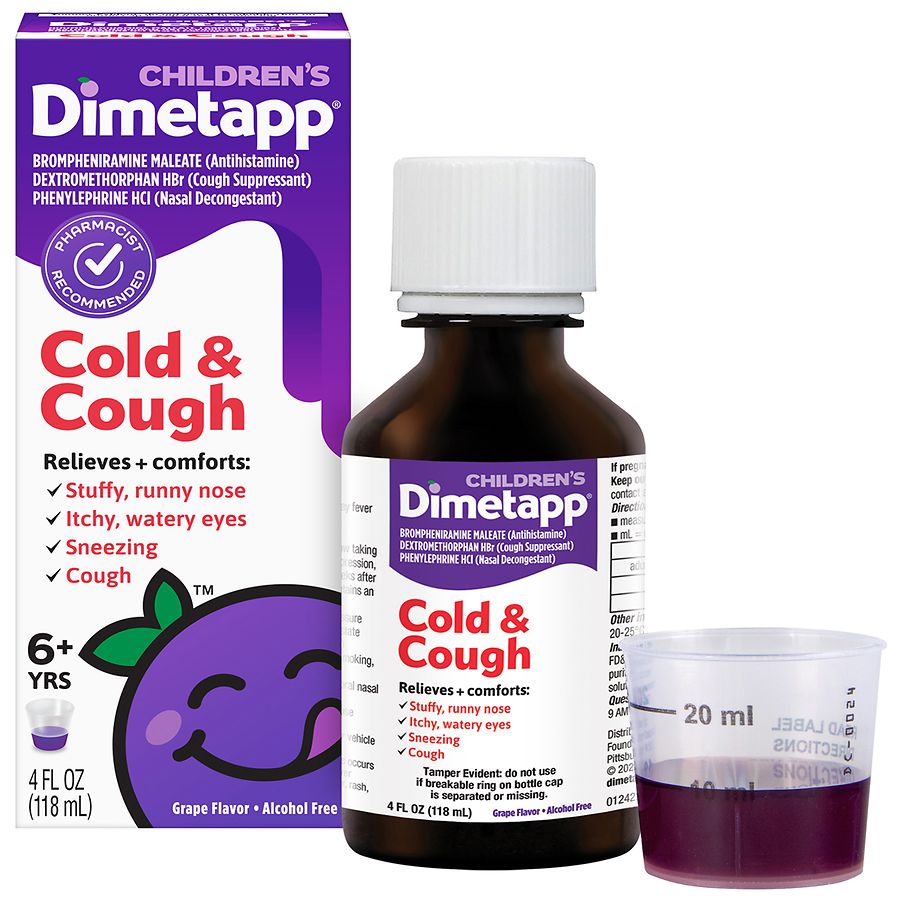 Dimetapp Cold & Cough Medicine, AlcoholFree Walgreens