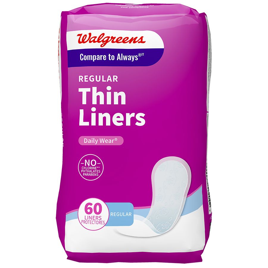 Walgreens Regular Thin Liners Unscented Walgreens