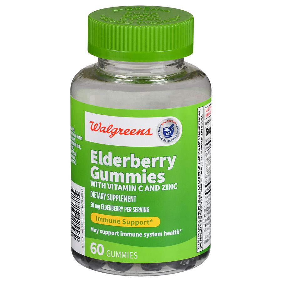 Walgreens Elderberry with Vitamin C and Zinc Gummies (60 days) Walgreens