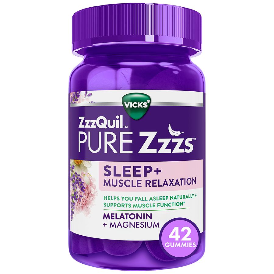 PURE Zzzs Sleep+ Muscle Relaxation Melatonin Sleep Aid Gummies Walgreens