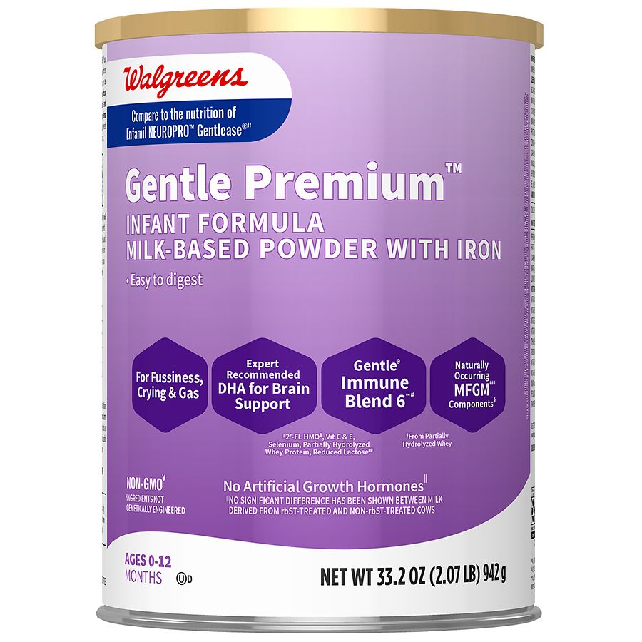 Walgreens Gentle Premium Infant Formula MilkBased Powder with Iron