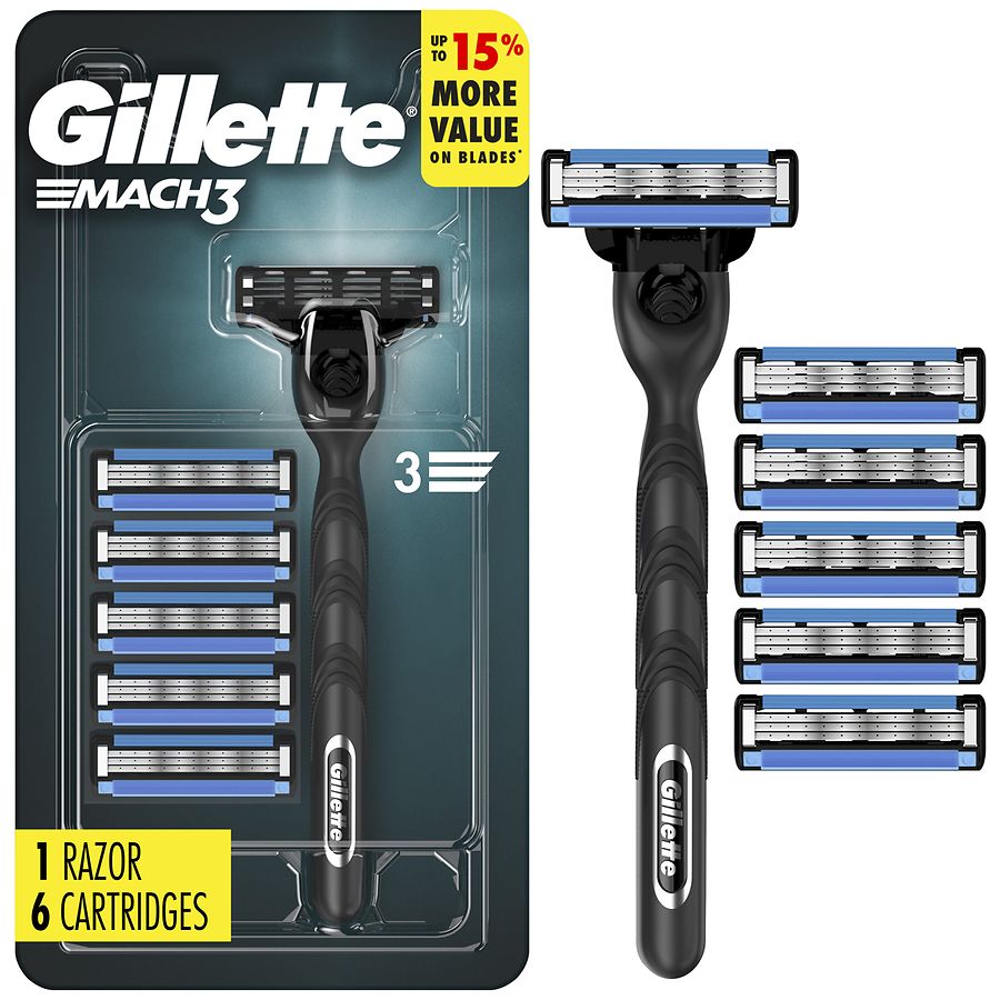 Gillette Razor for Men, Handle + Blade Refills Walgreens