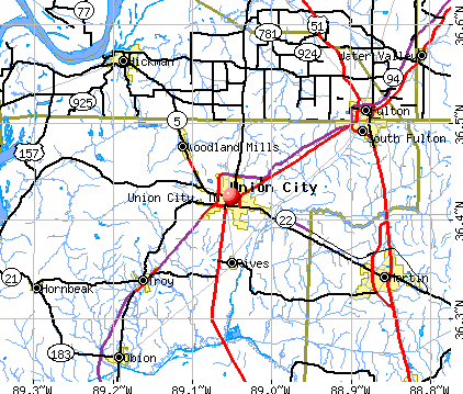 Union City Tn Map
