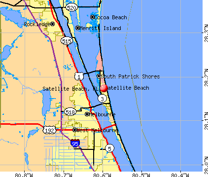 Satellite Beach Florida Map Satellite Beach, Florida (Fl 32937) Profile: Population, Maps, Real Estate, Averages, Homes, Statistics, Relocation, Travel, Jobs, Hospitals, Schools, Crime, Moving, Houses, News, Sex Offenders