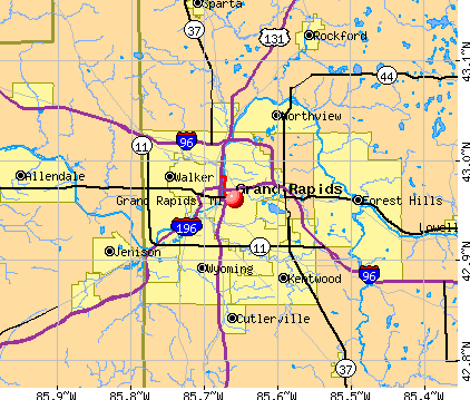 Grand Rapids City Limits Grand Rapids, Michigan (Mi) Profile: Population, Maps, Real Estate, Averages, Homes, Statistics, Relocation, Travel, Jobs, Hospitals, Schools, Crime, Moving, Houses, News, Sex Offenders