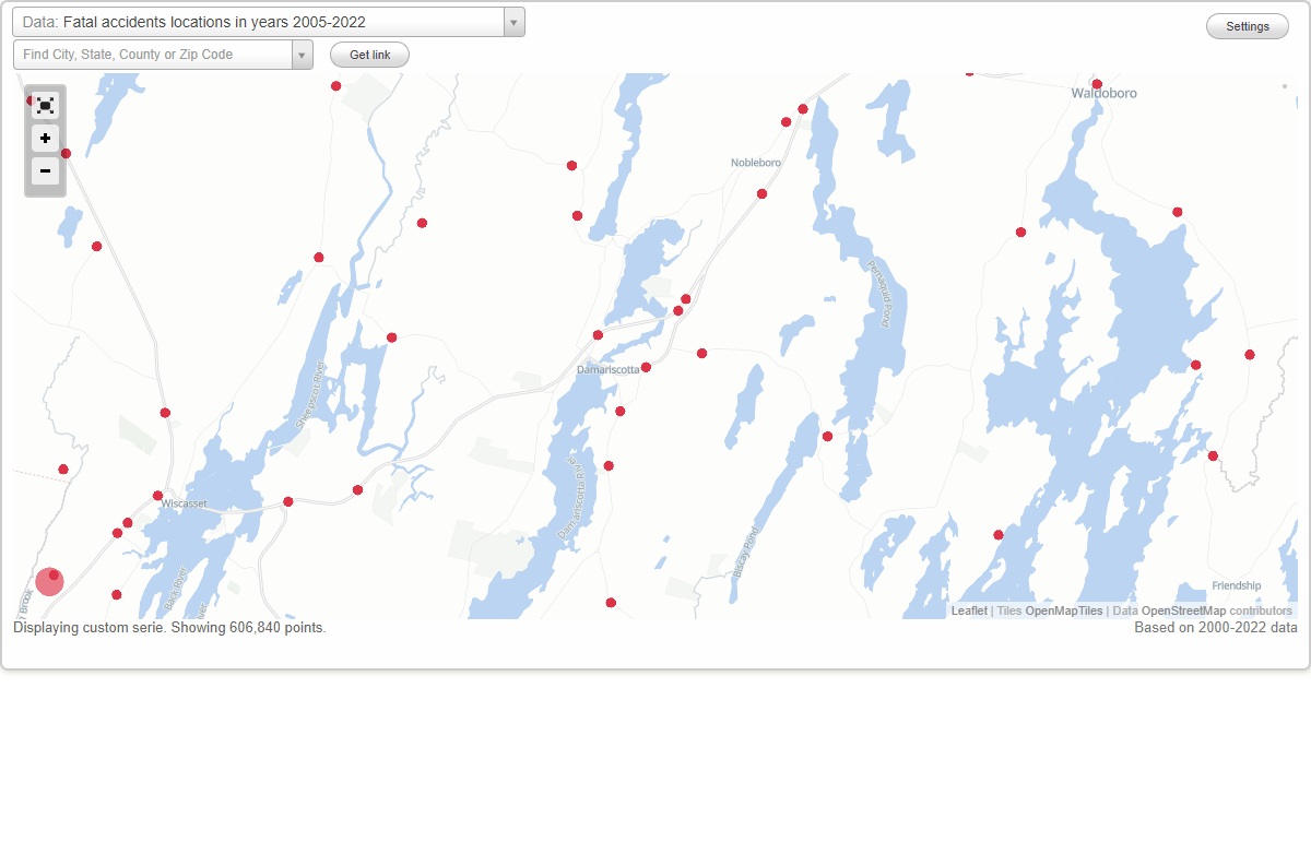 Fatal car crashes and road traffic accidents in Damariscotta, Maine