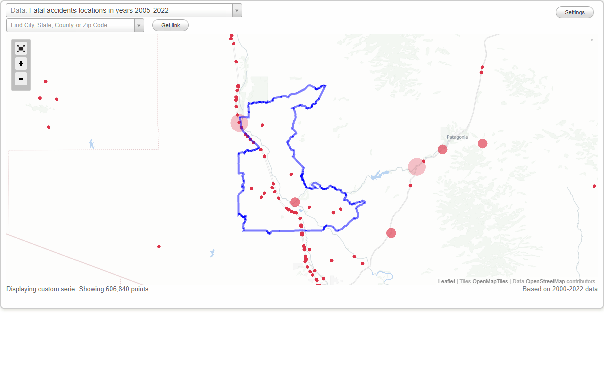 Fatal car crashes and road traffic accidents in Rio Rico, Arizona
