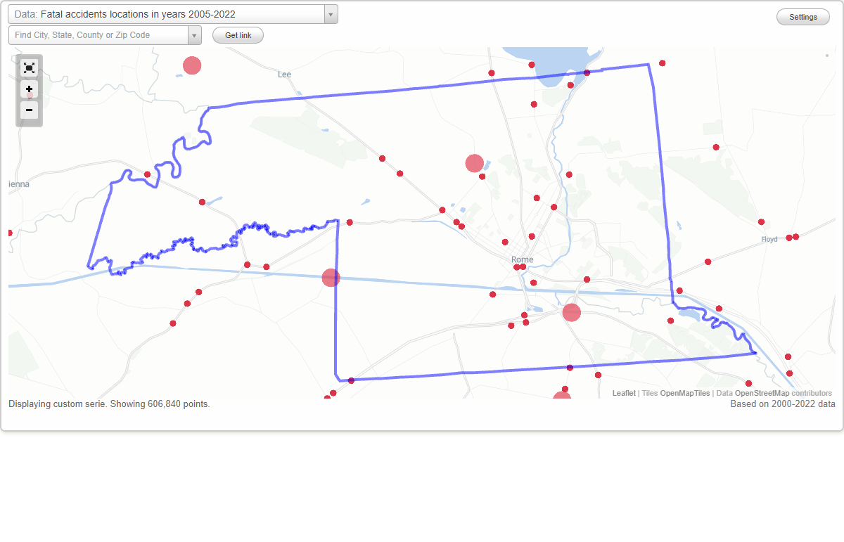 Fatal car crashes and road traffic accidents in Rome, New York