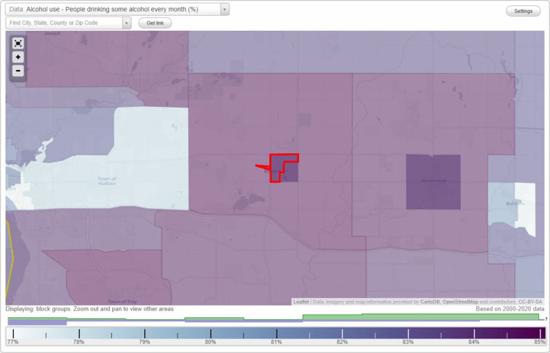 Health and Nutrition of Roberts, WI Residents Sexual Behavior, Medical