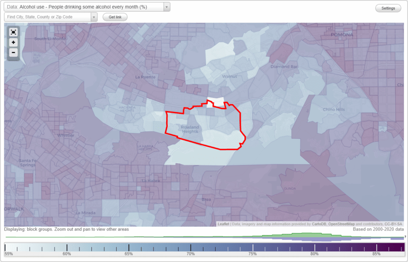 Health and Nutrition of Rowland Heights, CA Residents Sexual Behavior