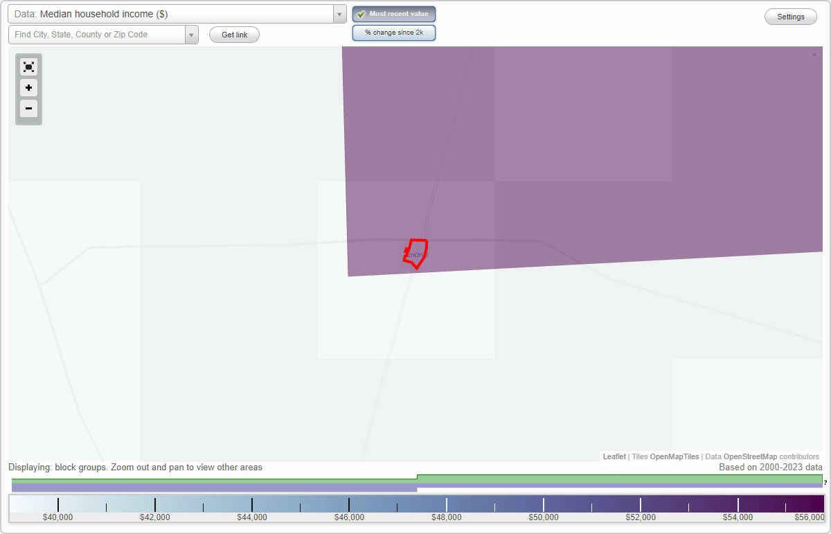Encinal, Texas (TX) map, earnings map, and wages data